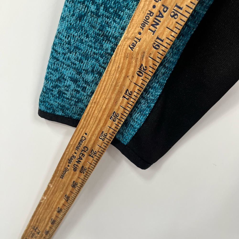 Marc New York Heathered Turquoise Black Fleece Knit Zip Classic Jacket size XL - Picture 4 of 9